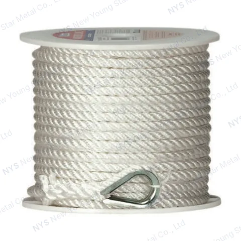 Nylon 3-Strand Anchor Rope with SS316 Thimble
